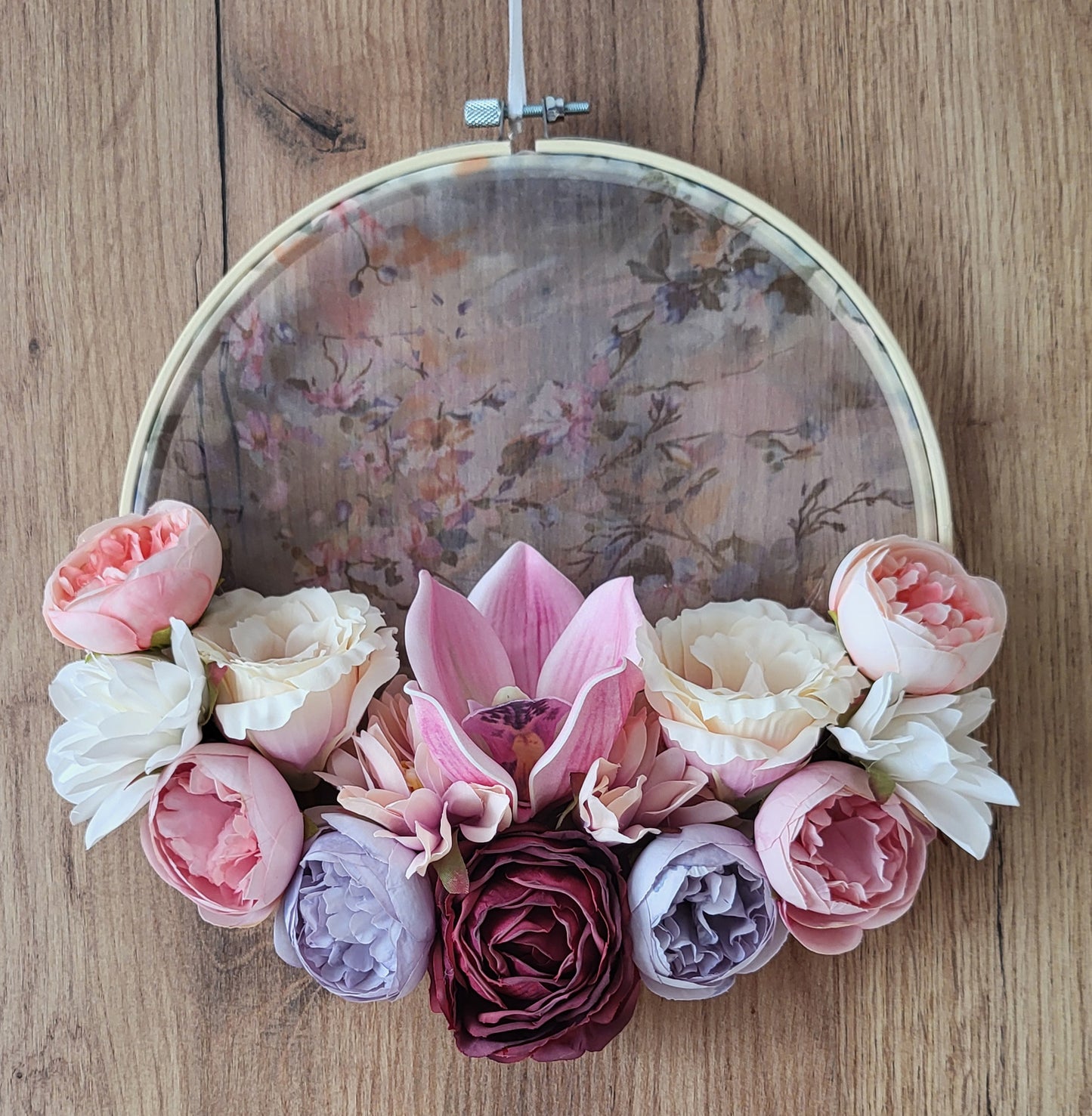 Elegáns Virágos Hímzőkeret Decor