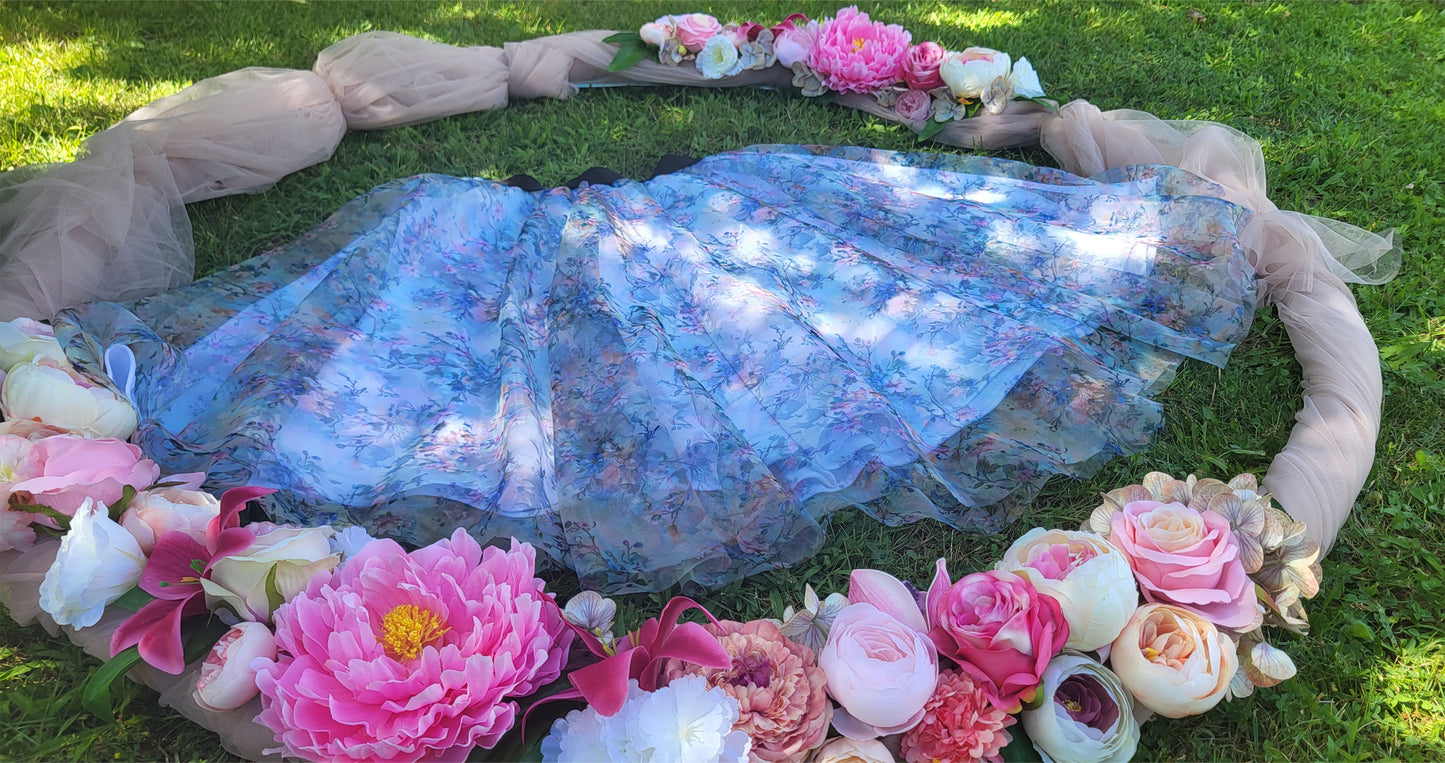 Virágos festmény szoknya