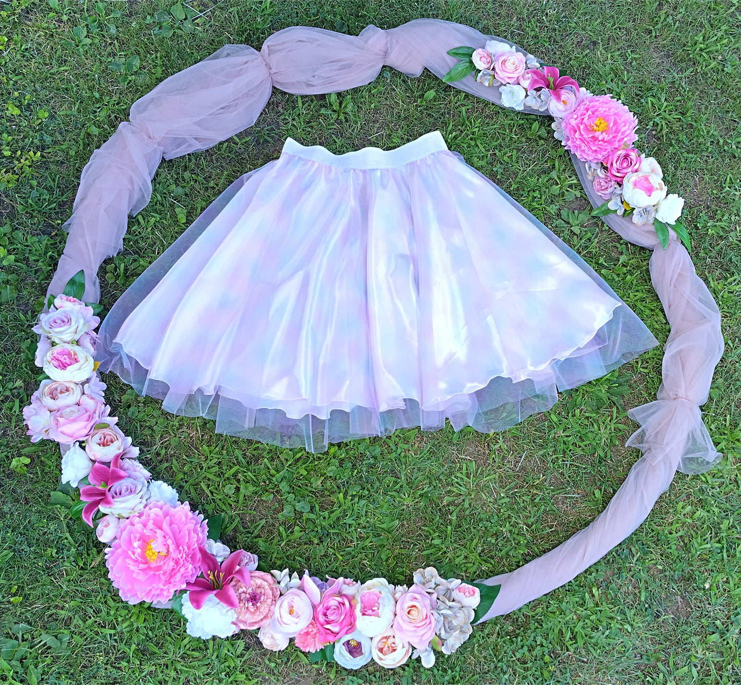 Szivárványos tüll szoknya